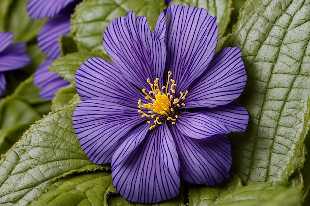 Close up of a purple flower