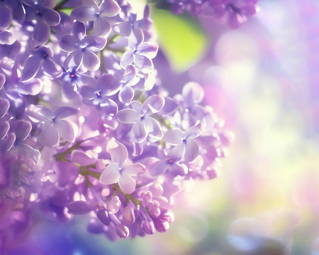 Un primo piano di fiori viola con la parola lilla su di esso