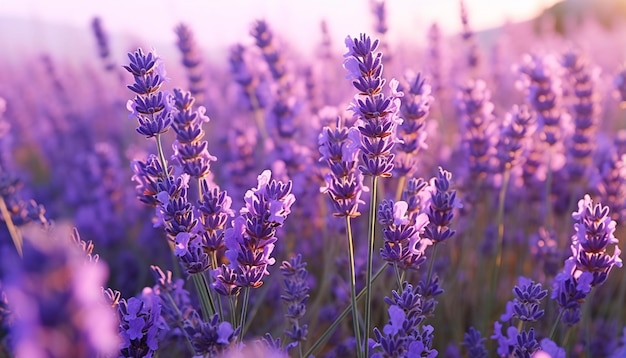 a close up of purple flowers