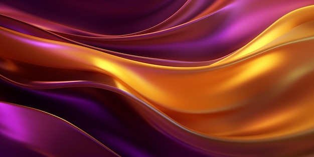 Photo a close up of a purple and gold abstract background generative ai