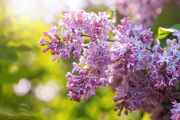 Крупный план фиолетового сиреневого цветка