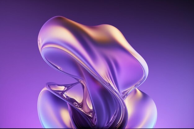 A close up of a purple and purple abstract background with a liquid wave generative ai