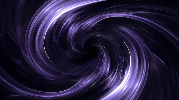 a close up of a purple swirl on a black background generative ai