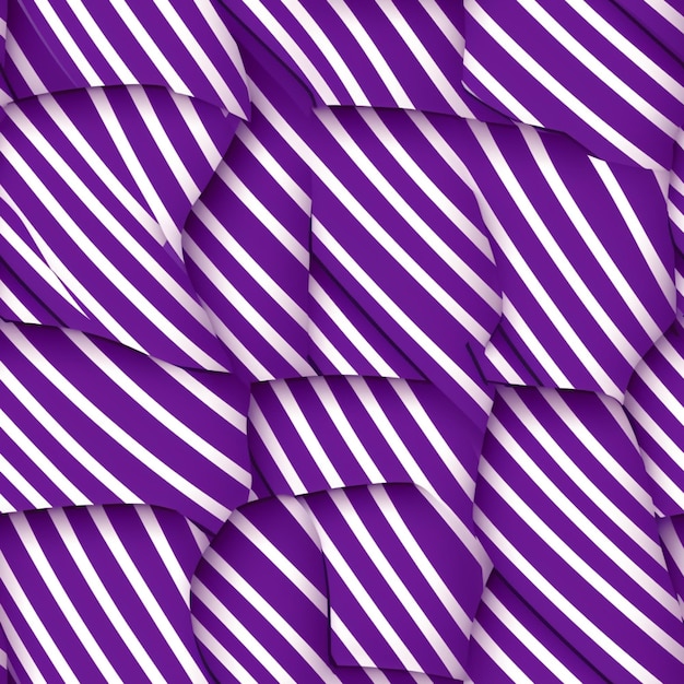 A close up of a purple and white striped tie generative ai