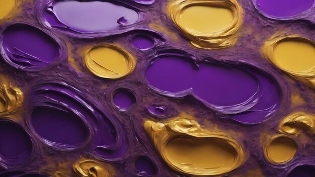 Close up of a purple and yellow painting generative ai