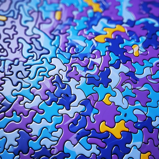 a close up of a puzzle