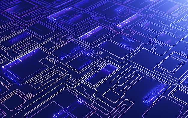 量子コンピュータの量子ビットのクローズアップ