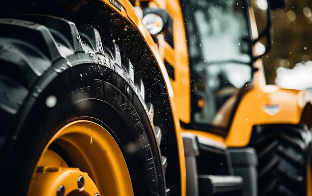 Foto tractor agricolo da corsa da vicino