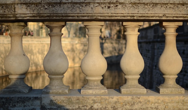 Close-up of railing