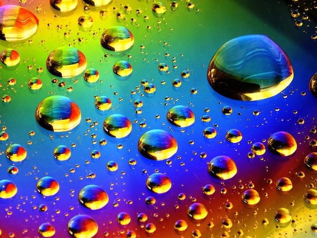 close-up of raindrops on glass
