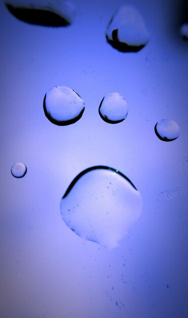 Close-up of raindrops on window