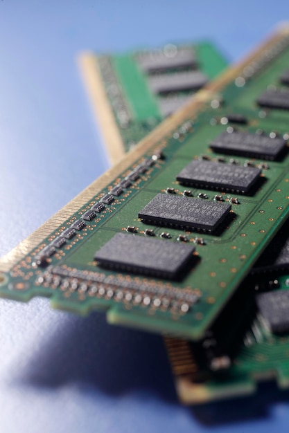 Close-up of random access memory on table