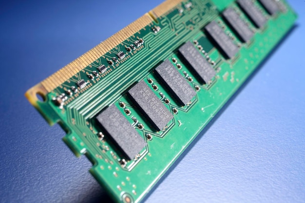 Close-up of random access memory on table