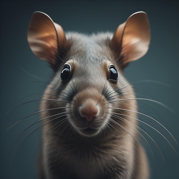 A close up of a rat with the eyes open