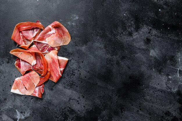 Close-up of raw Spanish ham