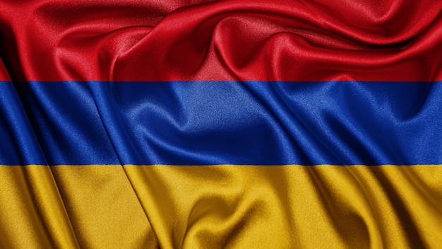 Photo close up realistic texture flag of armenia