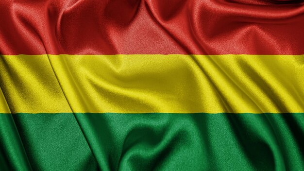 Close up realistic texture flag of Bolivia