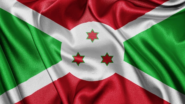 Close-up realistische textuur vlag van Burundi