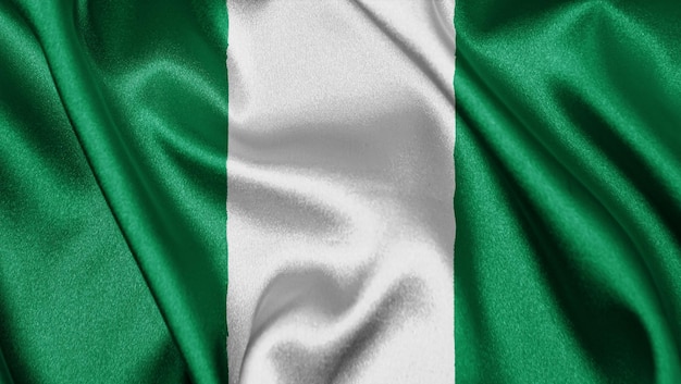 Close-up realistische textuurvlag van Nigeria