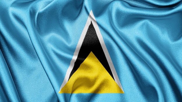 Foto close-up realistische textuurvlag van saint lucia