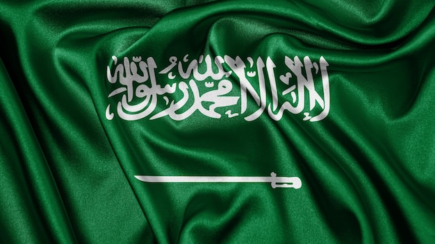 Close-up realistische textuurvlag van Saoedi-Arabië