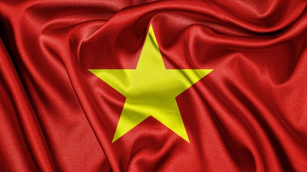 Close-up realistische textuurvlag van Vietnam