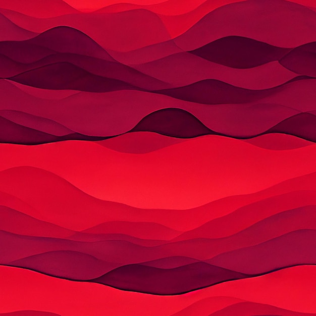 A close up of a red background with a mountain range generative ai