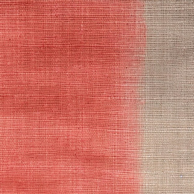 A close up of a red and beige rug with a white stripe generative ai