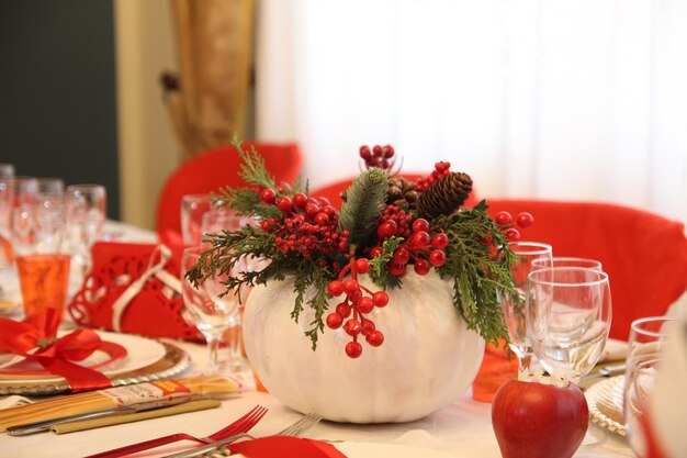 Close-up of red berries on table