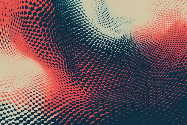 A close up of a red and black abstract background with a circular design generative ai