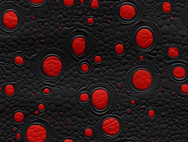 A close up of a red and black background with circles generative ai