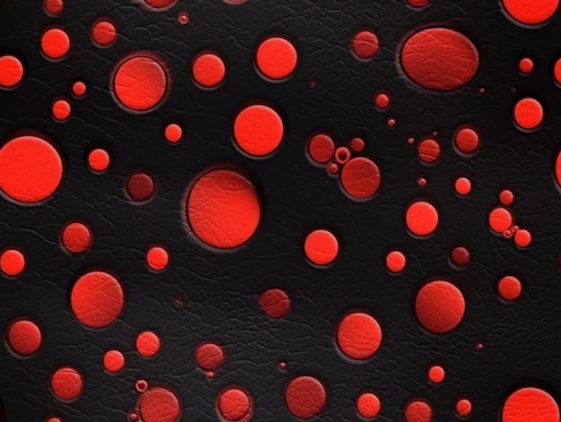 A close up of a red and black background with circles generative ai