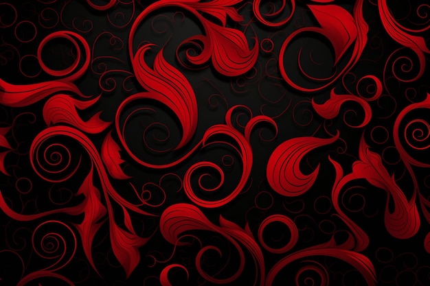 A close up of a red and black background