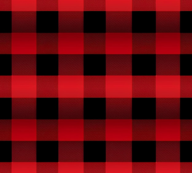 빨간색과 검은색의 체커 패턴의 클로즈업 생성 ai