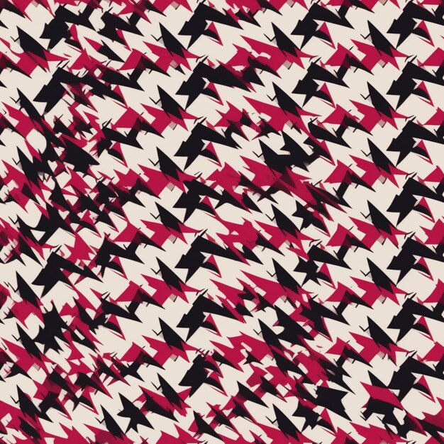 Photo a close up of a red and black pattern with a white background generative ai