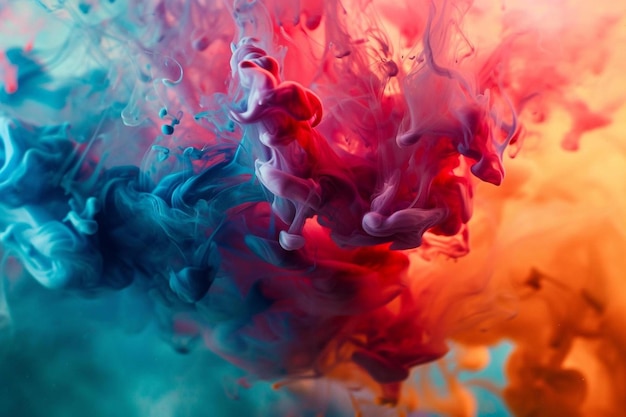 a close up of a red and blue substance