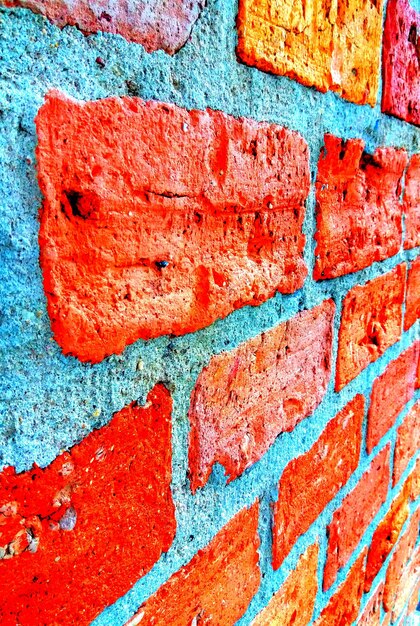 Photo close-up of red brick wall