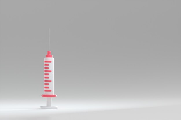 syringe cartoon red