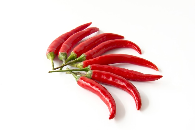 Close up Red chili pepper isolated on a white background