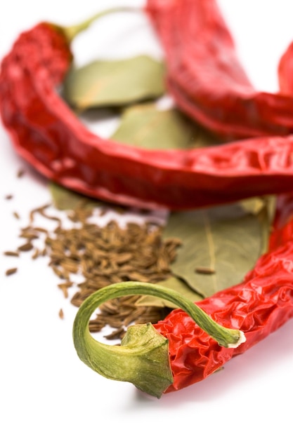 Close-up of red chili peppers in bowl on table