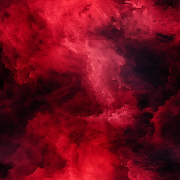 Photo a close up of a red cloud filled sky with a red plane generative ai