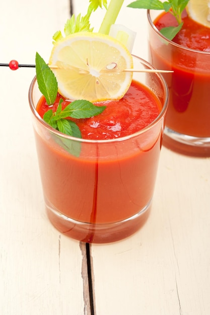 Close-up of red drink in glass