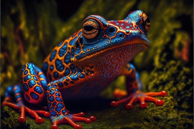 Close up of a red eyed tree frog on some leaves Close up of a red eyed tree frog on some leaves