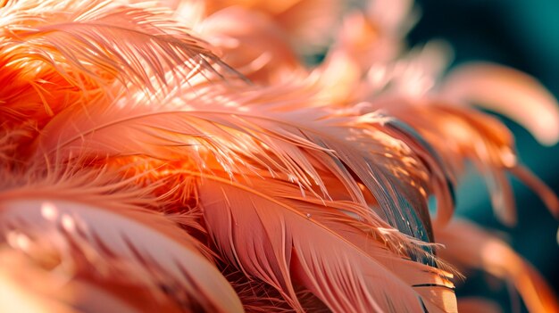 Photo close up of a red feather