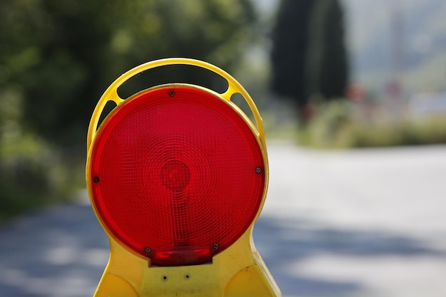 Close-up of red light against blurred background