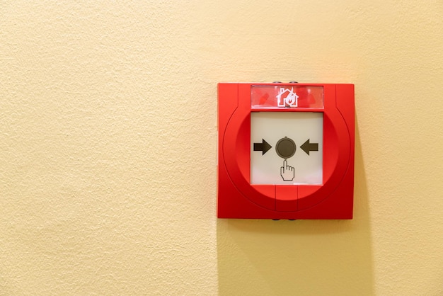 close-up of red mailbox on wall