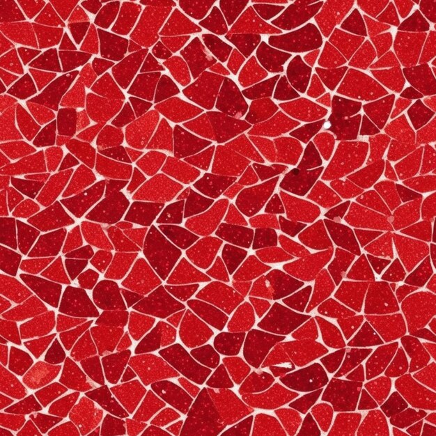 A close up of a red mosaic tile background with a white border generative ai