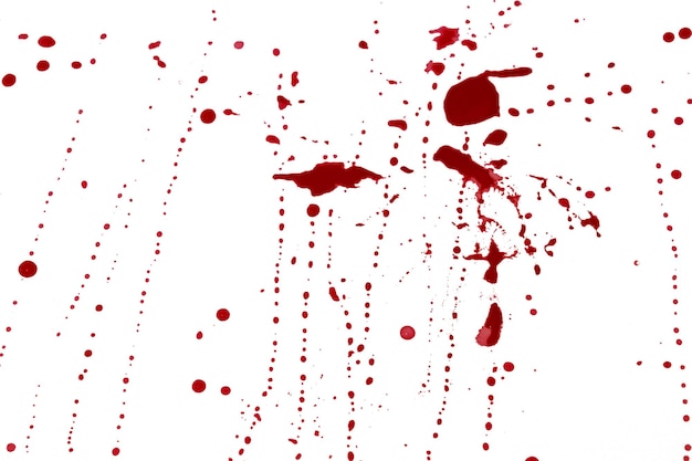 close-up of red paint on white background
