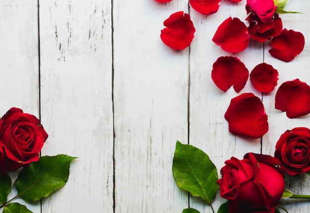 close-up of red rose on table