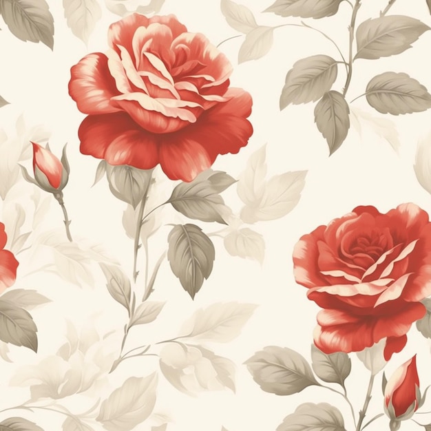 a close up of a red rose on a white background generative ai